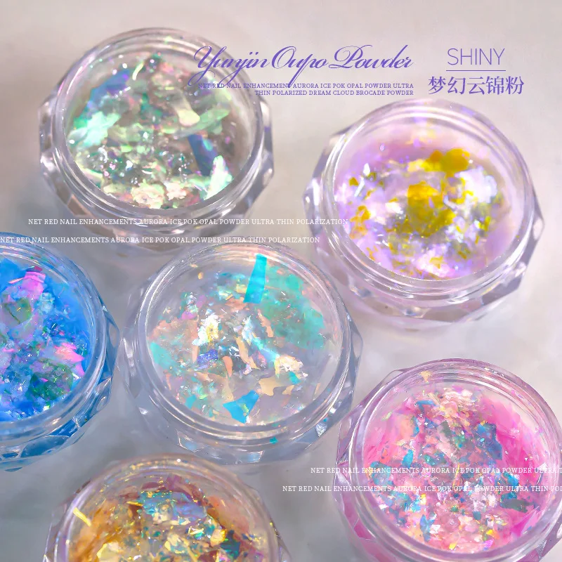 1pc Ice Crystal Opal Sequins Holographic Manicure Glitter Flakes Nail Paillettte 3D Thin Charms Aurora Shimmer Opal Powder Dust
1pc Ice Crystal Opal Sequins Holographic Manicure Glitter Flakes Nail Paillettte 3D Thin Charms Aurora Shimmer Opal Powder Dust