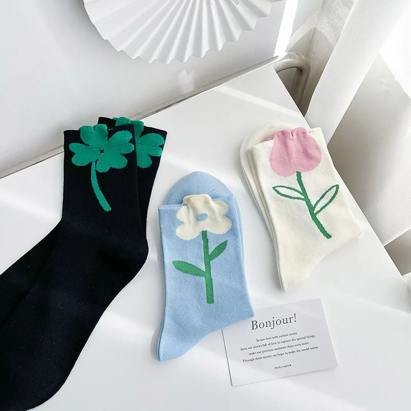 Tulip Women Sock Flower Print Ladies Socks Black Unisex Crew Cotton Casual Cotton Sox Girls Spring Autumn Trendy Skarpetki
Tulip Women Sock Flower Print Ladies Socks Black Unisex Crew Cotton Casual Cotton Sox Girls Spring Autumn Trendy Skarpetki