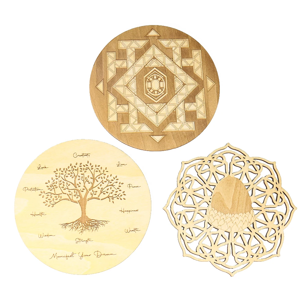Sacred Geometry Wooden Board Tree of Life Energy Purification Crystals Wood Slice Base Coaster Placemats Cup Pad Art Home Decor
Sacred Geometry Wooden Board Tree of Life Energy Purification Crystals Wood Slice Base Coaster Placemats Cup Pad Art Home Decor