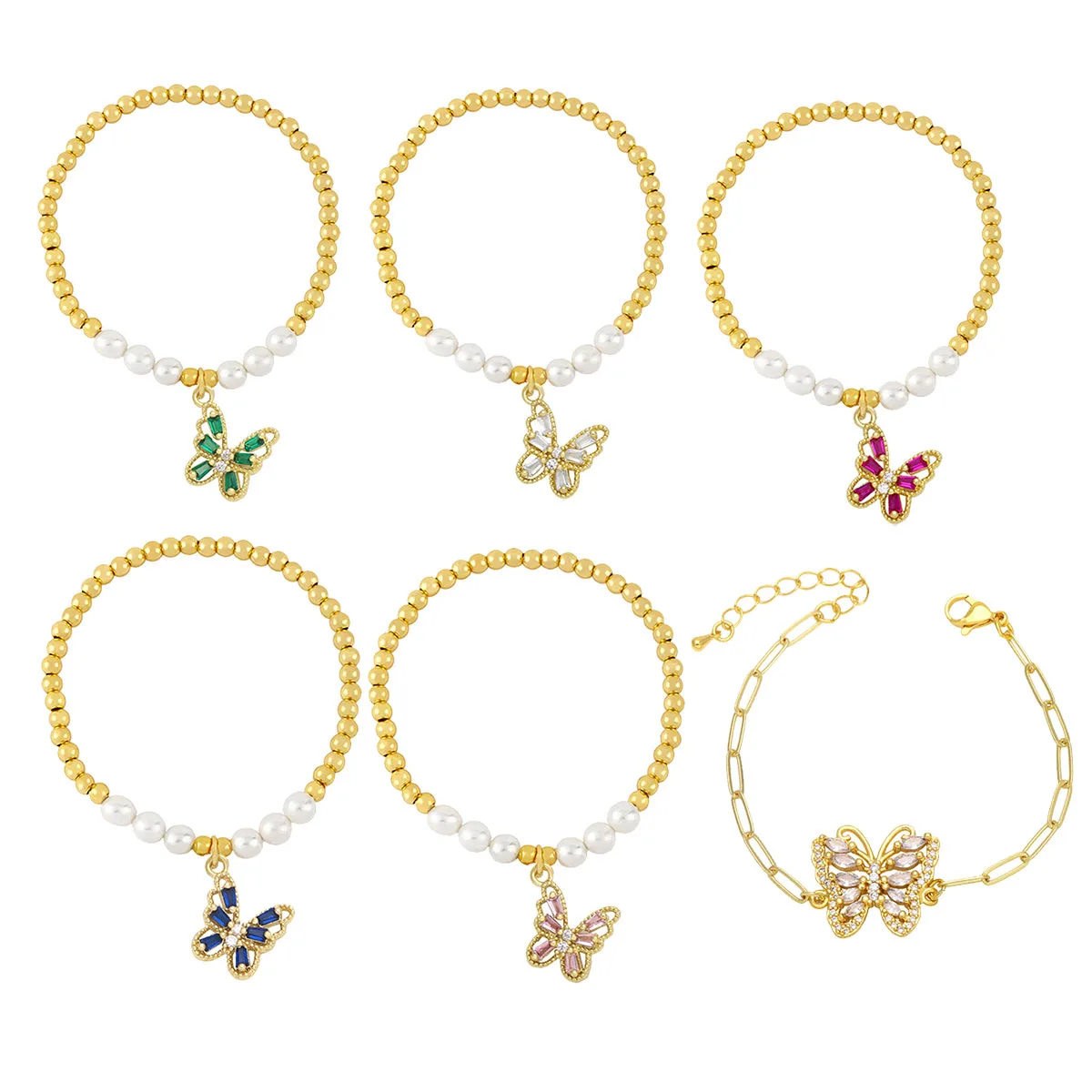 Elegant Gold Plated Color Zircon Hollow Butterfly Bead Chain For Women Adjustable Insect Charm Pearl Bracelet Jewelry Party Gift
Elegant Gold Plated Color Zircon Hollow Butterfly Bead Chain For Women Adjustable Insect Charm Pearl Bracelet Jewelry Party Gift
