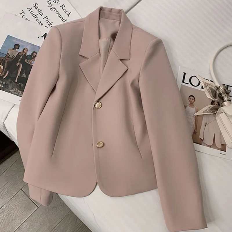 Korean Style Office Notched Blazer for Women Casual Solid Color Suit Jacket Female Simple Long Sleeve Outerwear 2023
Korean Style Office Notched Blazer for Women Casual Solid Color Suit Jacket Female Simple Long Sleeve Outerwear 2023