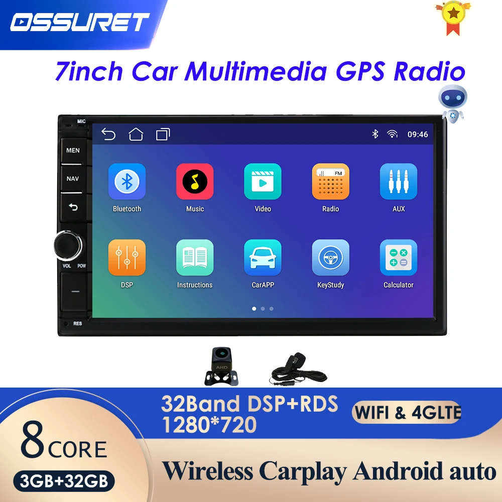 Universal 2 din Android 10 Quad Core Car Multimedia Player GPS Wifi BT Radio 4G Hotspot 1024*600 SWC DAB Mic USB Navi Map PC dab
Universal 2 din Android 10 Quad Core Car Multimedia Player GPS Wifi BT Radio 4G Hotspot 1024*600 SWC DAB Mic USB Navi Map PC dab