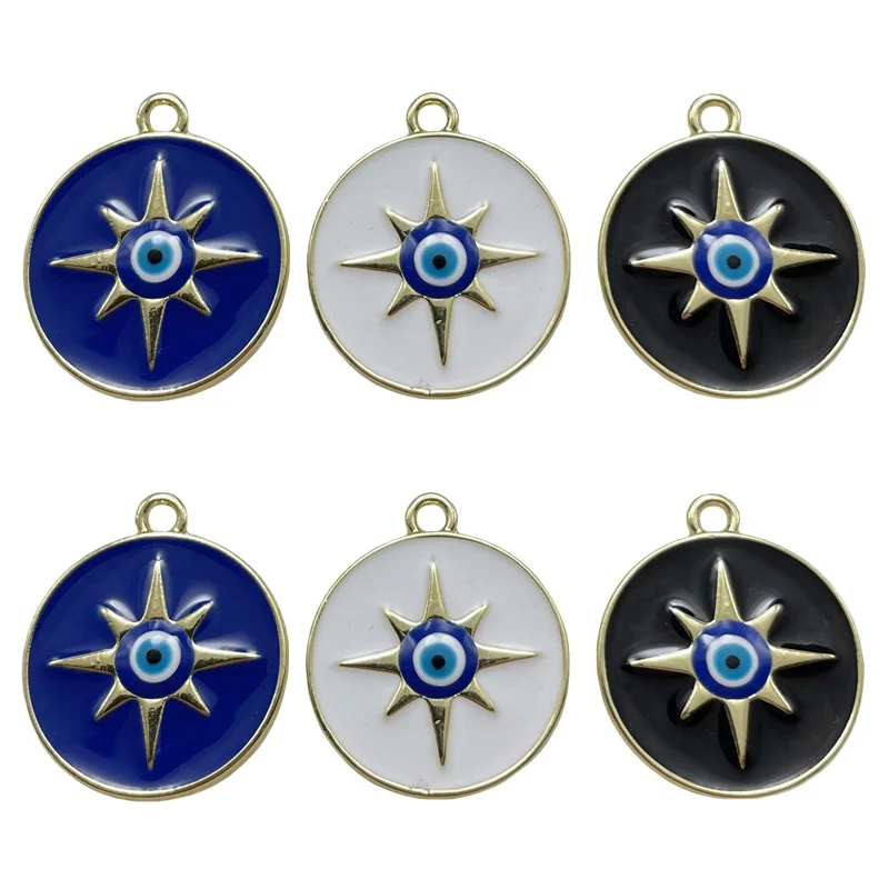 5pcs 21*24mm 2023 New Evil Eye Pendant White Black Blue Handmade Bracelet Necklace Earring Jewelry DIY Alloy Accessorie Supplies
5pcs 21*24mm 2023 New Evil Eye Pendant White Black Blue Handmade Bracelet Necklace Earring Jewelry DIY Alloy Accessorie Supplies