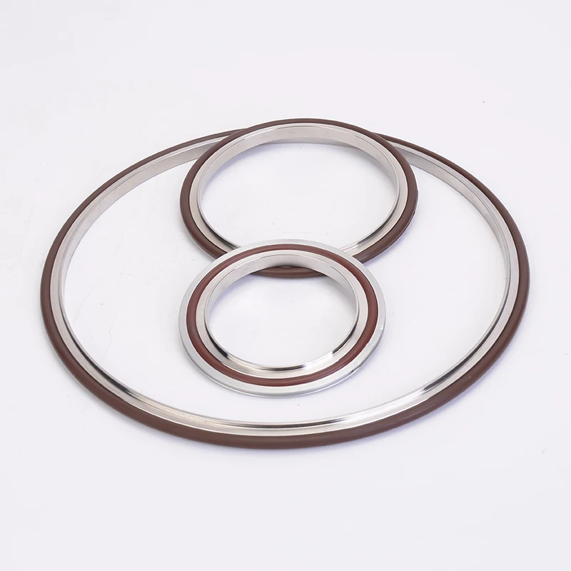 

ISO center bracket vacuum bracket high temperature fluorine rubber gasket 63~160+ aluminum outer ring KF63 80 100