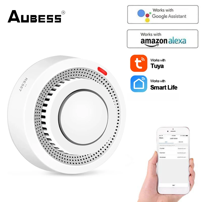 Tuya Intelligent WiFi Smoke Alarm Carbon Monoxide Toxic Gas Warning Sensor Smoke Detection Sensor APP Remote Control Detector
Tuya Intelligent WiFi Smoke Alarm Carbon Monoxide Toxic Gas Warning Sensor Smoke Detection Sensor APP Remote Control Detector
