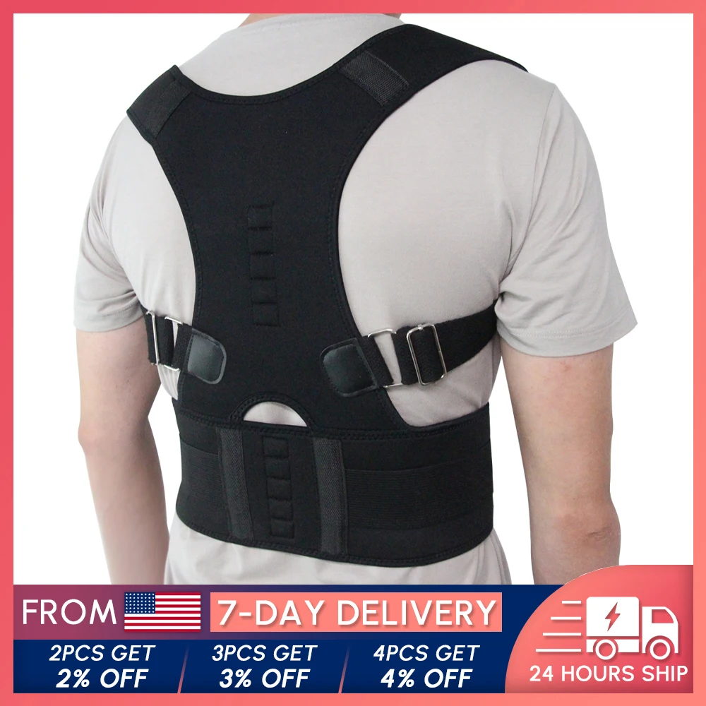 New Male Female Adjustable Magnetic Posture Corrector Corset Back Brace Back Belt Lumbar Support Straight Corrector de espalda
New Male Female Adjustable Magnetic Posture Corrector Corset Back Brace Back Belt Lumbar Support Straight Corrector de espalda