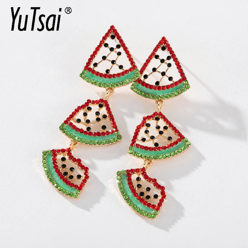 YUTSAI Fashion Super Flash Acrylic Cherry Watermelon Stud Earrings Personality Fruit Alloy Dangle Eearring Women Jewelry YT994
YUTSAI Fashion Super Flash Acrylic Cherry Watermelon Stud Earrings Personality Fruit Alloy Dangle Eearring Women Jewelry YT994