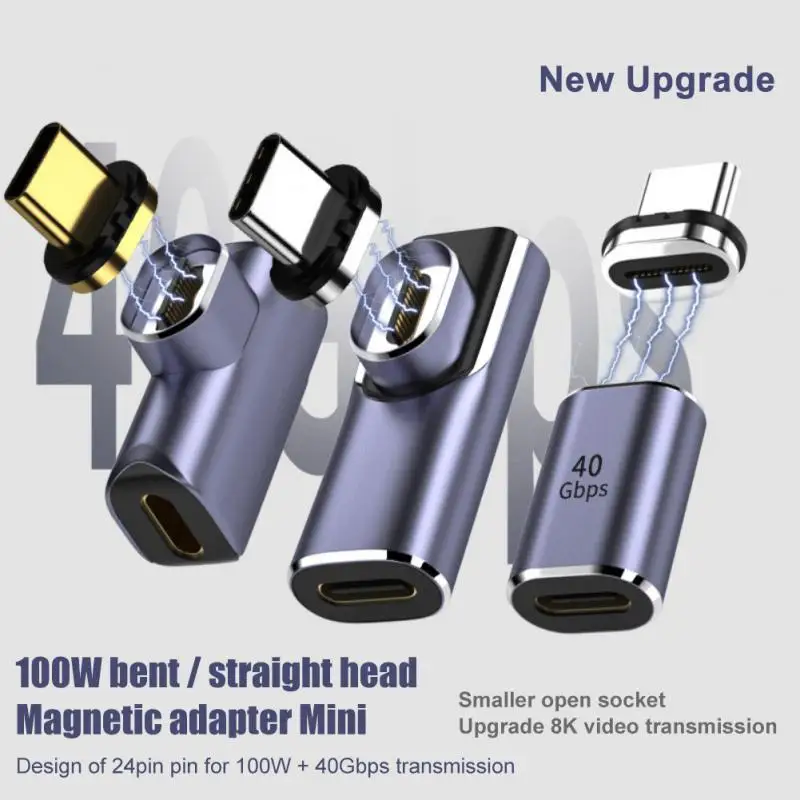 8k@60hz Data Transfer Magnet 40gbps Magnetic Charger Adapter For Macbook 100w Fast Charging Usb C To Type C Converter
8k@60hz Data Transfer Magnet 40gbps Magnetic Charger Adapter For Macbook 100w Fast Charging Usb C To Type C Converter