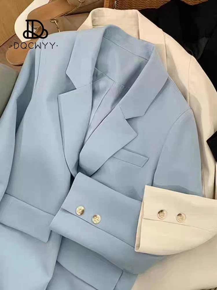 Blazer Womens Solid Color Simple Double Breasted Outwear Autumn Winter New Korean All-match Long Sleeve Office Suit Jacket Women
Blazer Womens Solid Color Simple Double Breasted Outwear Autumn Winter New Korean All-match Long Sleeve Office Suit Jacket Women