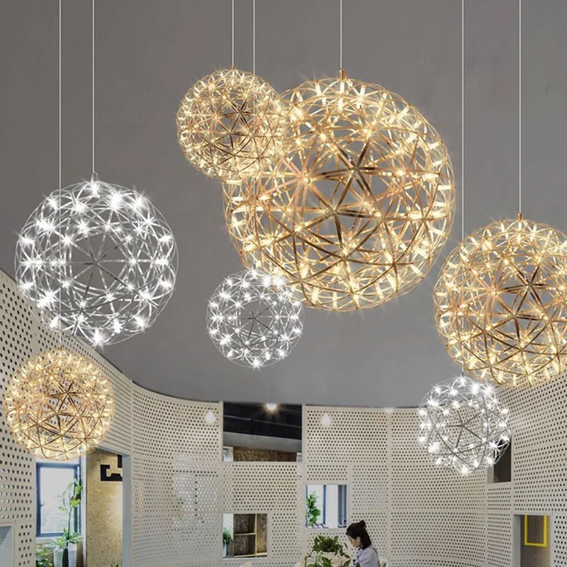 Spark Star Pendant Light Modern Simple Creative Led Chandeliers Fireworks Ball hanging Lights for Hotel Stair Shopping Mall lamp
Spark Star Pendant Light Modern Simple Creative Led Chandeliers Fireworks Ball hanging Lights for Hotel Stair Shopping Mall lamp