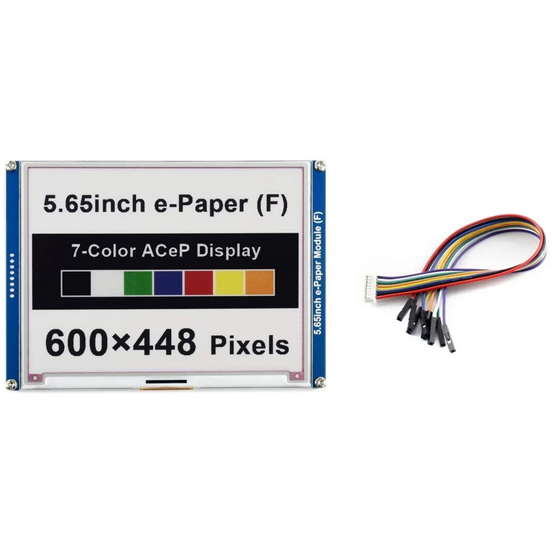 Waveshare 5.65Inch Colorful E-Paper E-Ink Display Module, 600X448 Pixels, Acep 7-Color, Low Power Consumption,Wide Viewing Angle
Waveshare 5.65Inch Colorful E-Paper E-Ink Display Module, 600X448 Pixels, Acep 7-Color, Low Power Consumption,Wide Viewing Angle