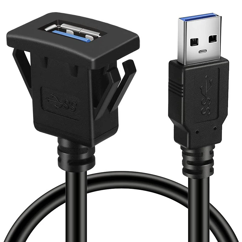 Nku Square Single Port USB 3.0/2.0 Panel Flush Mount Extension Cable with Buckle for Car Truck Boat Motorcycle Dashboard 1m 3ft
Nku Square Single Port USB 3.0/2.0 Panel Flush Mount Extension Cable with Buckle for Car Truck Boat Motorcycle Dashboard 1m 3ft