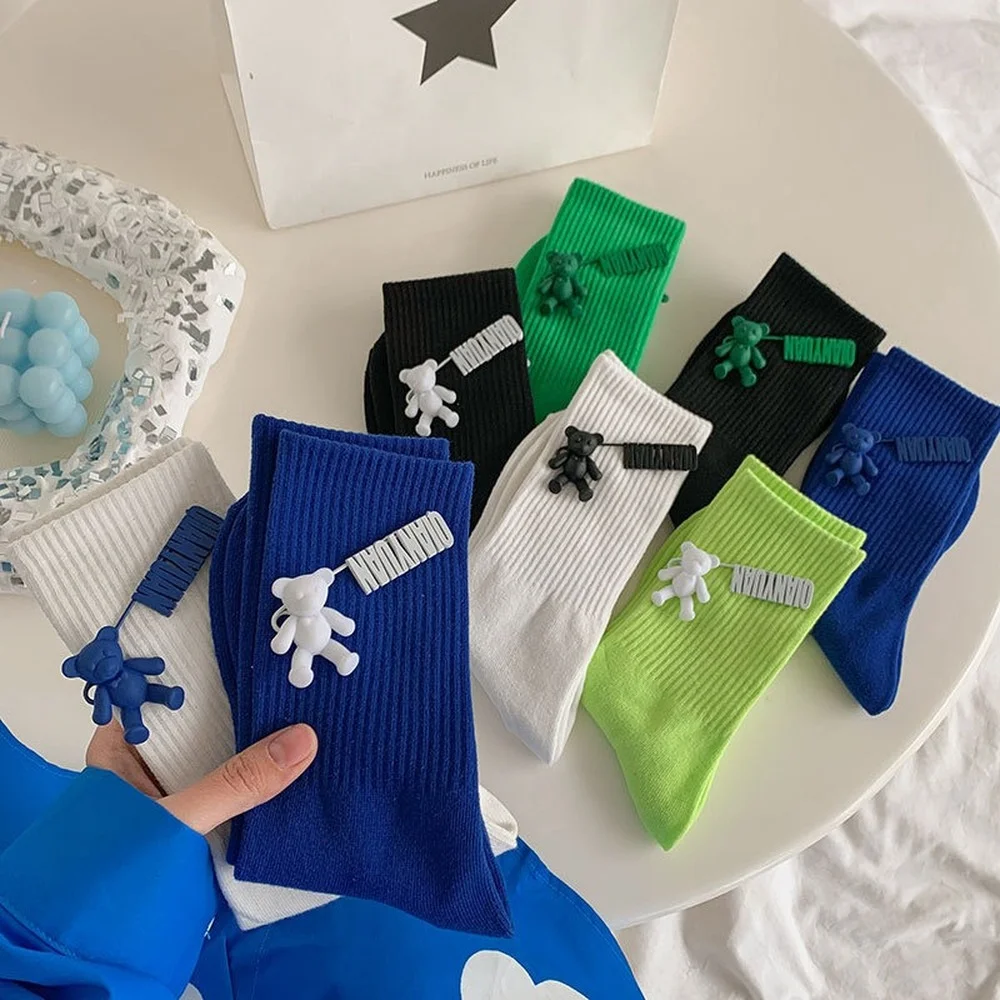 Kawaii Bear Cute Socks Woman Korean Style Fashion Gyaru Solid Color Letter Socks Spring Autumn Girl White Long Socks Funny Socks
Kawaii Bear Cute Socks Woman Korean Style Fashion Gyaru Solid Color Letter Socks Spring Autumn Girl White Long Socks Funny Socks