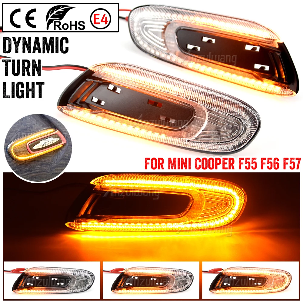 Dynamic Sequential Amber Front Led Side Marker Lights For Mini Cooper F55 F56 F57 2014 2015 2016 2017 2018 2019 2020
Dynamic Sequential Amber Front Led Side Marker Lights For Mini Cooper F55 F56 F57 2014 2015 2016 2017 2018 2019 2020