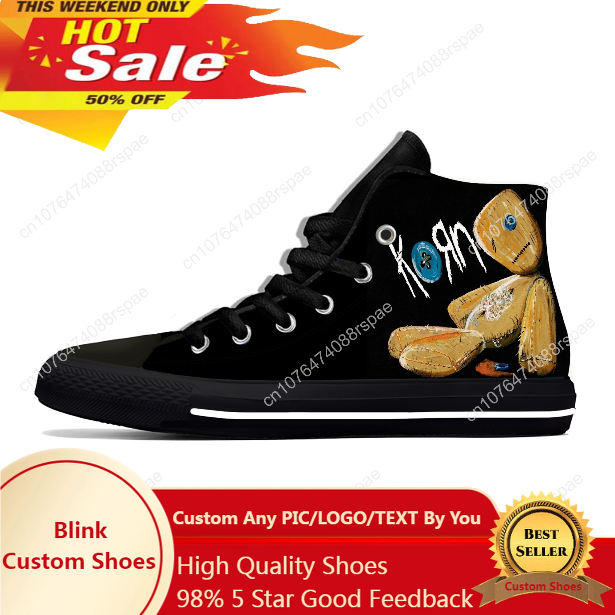 Korn Rock Band High Top Sneakers Mens Womens Teenager Casual Shoes Canvas Running Shoes 3D Printed Breathable Lightweight shoe
Korn Rock Band High Top Sneakers Mens Womens Teenager Casual Shoes Canvas Running Shoes 3D Printed Breathable Lightweight shoe