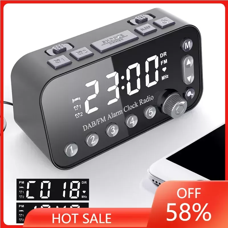 Digital Alarm Clock LED Desktop Clock Radio Dual USB Charging Port Auto Sleep Backlight Adjustable Alarm Volume
Digital Alarm Clock LED Desktop Clock Radio Dual USB Charging Port Auto Sleep Backlight Adjustable Alarm Volume