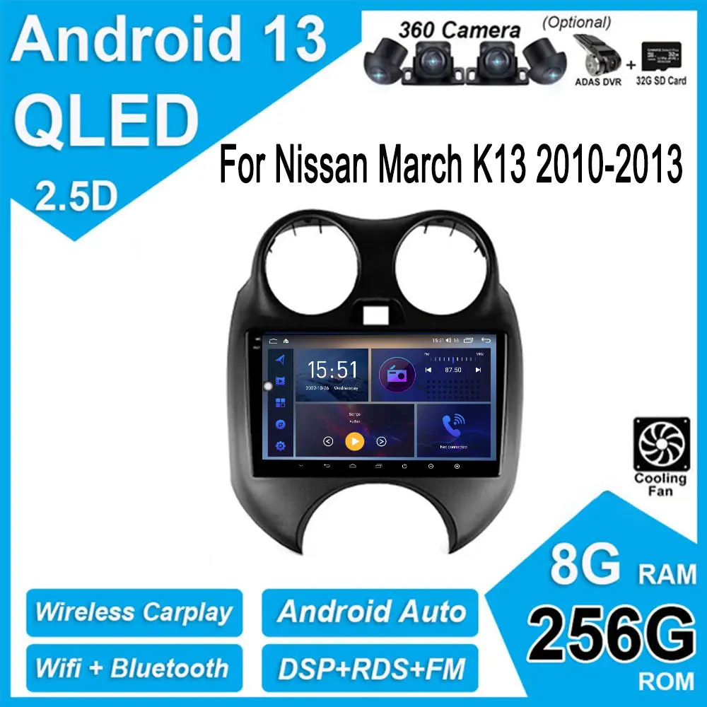 9 дюймов для Nissan March K13 2010 2011 2012 2013 Android 13 автомобильный видеоплеер Радио мультимедийная навигация GPS стерео Wifi BT
9 дюймов для Nissan March K13 2010 2011 2012 2013 Android 13 автомобильный видеоплеер Радио мультимедийная навигация GPS стерео Wifi BT