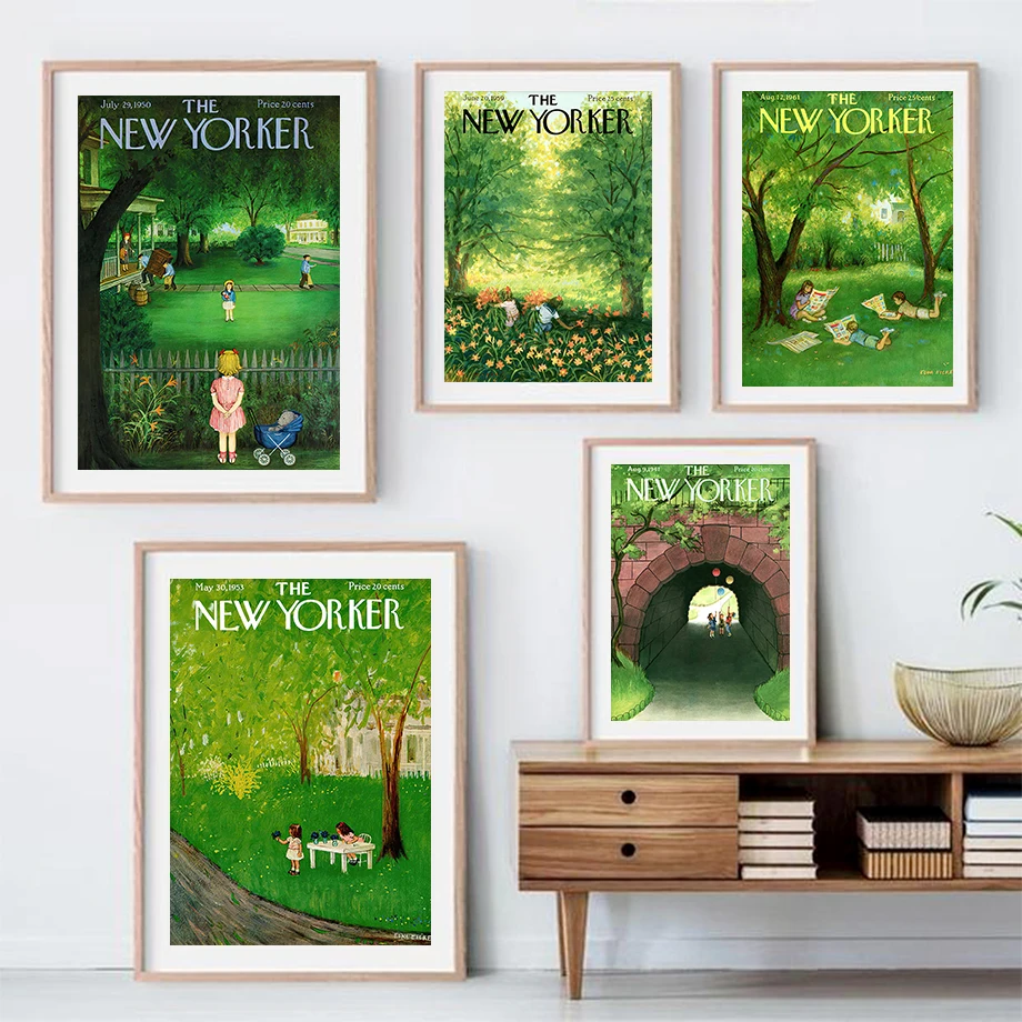 New Yorker Magazine Cover Green Tree Flower Wall Art Canvas Painting Nordic Poster And Prints Wall Picture For Living Room Decor
New Yorker Magazine Cover Green Tree Flower Wall Art Canvas Painting Nordic Poster And Prints Wall Picture For Living Room Decor