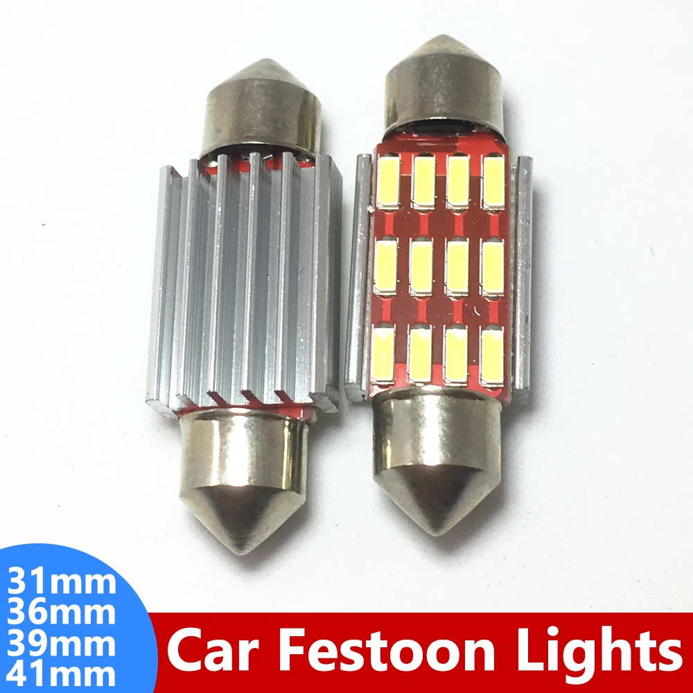 

Car Festoon Lights C5W C10W 4014 LED CANBUS Auto Interior Dome Lamp Reading Bulb Car Interior Light White 31mm 36mm 39mm 41mm