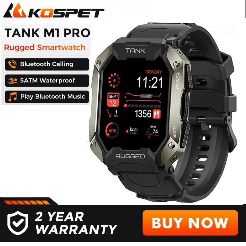

Новинка 2022, прочные Смарт-часы Kospet Tank M1 Pro для мужчин и женщин, уличные водонепроницаемые Смарт-часы 5ATM IP69K с Bluetooth и функцией вызова, трекер