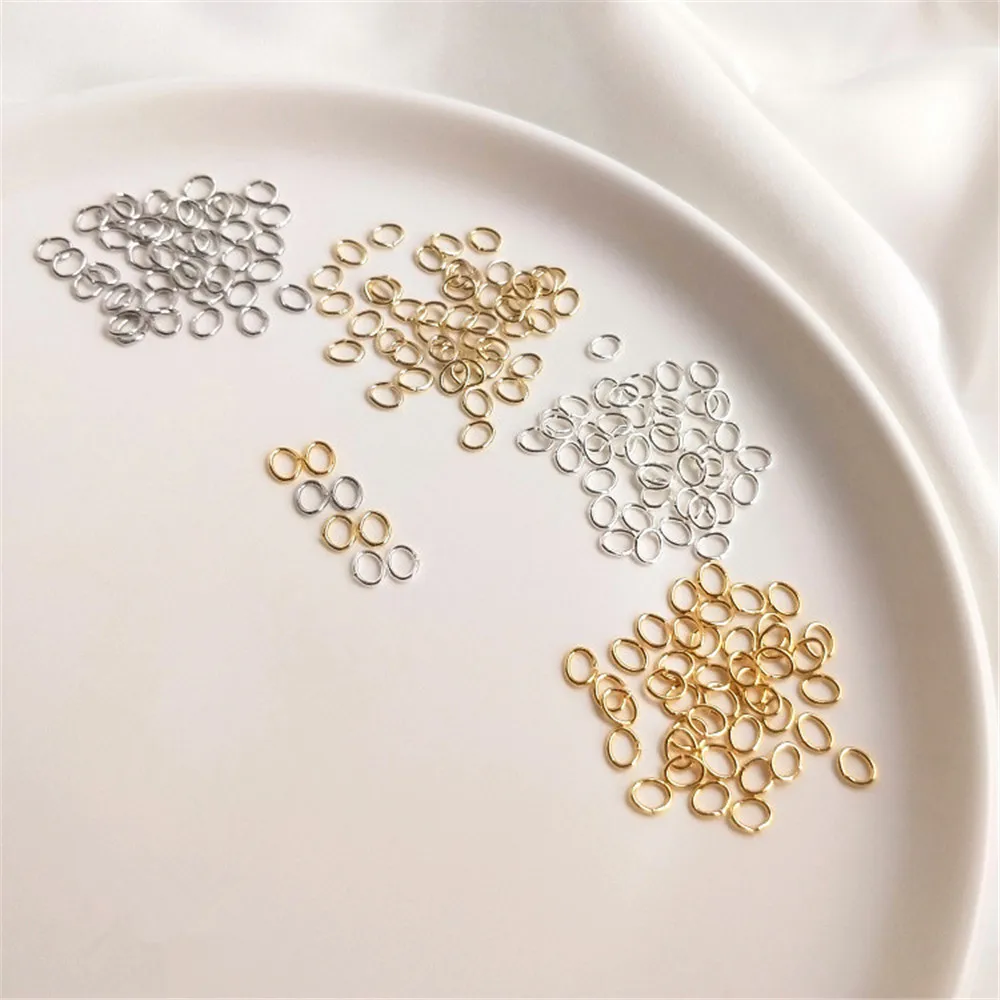 14K titanium ladle gold oval ring 18K gold open single loop DIY bracelet accessory chain link ring
14K titanium ladle gold oval ring 18K gold open single loop DIY bracelet accessory chain link ring