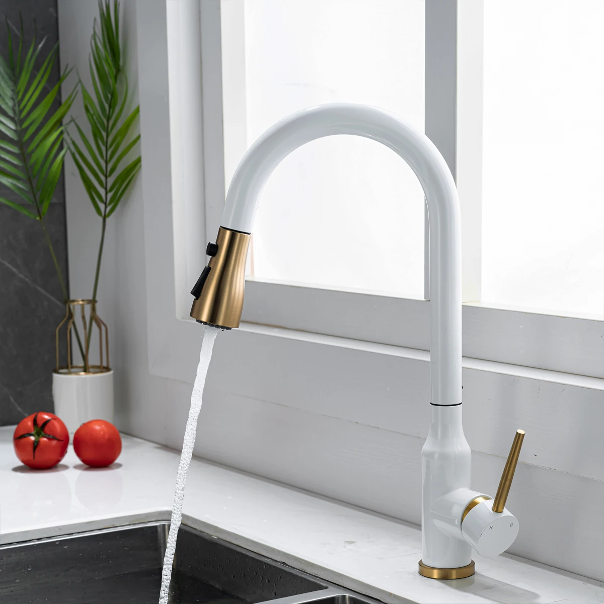 SUOYING Brushed nickel kitchen faucet heating and cooling faucet mosaic color chrome multi-function sink pull-out faucet
SUOYING Brushed nickel kitchen faucet heating and cooling faucet mosaic color chrome multi-function sink pull-out faucet