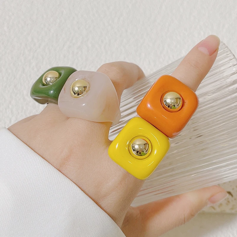 Vintage Square Acrylic Rings for Women 2023 Trendy Aesthetic Resin Punk Finger Rings For Girls Geometric Fashion Jewelry Gift
Vintage Square Acrylic Rings for Women 2023 Trendy Aesthetic Resin Punk Finger Rings For Girls Geometric Fashion Jewelry Gift