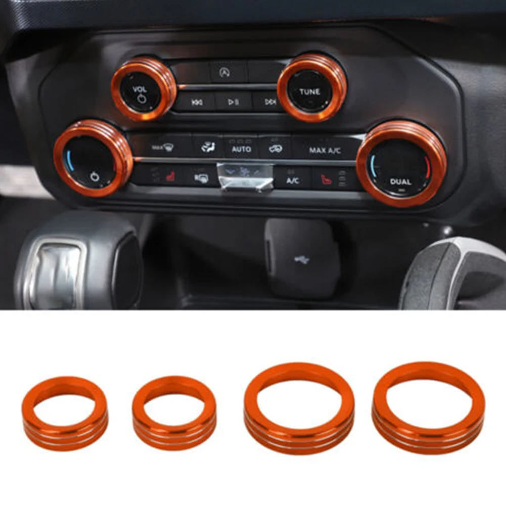 4pcs/set Red Air Condition Switch Knob Trim Cover Aluminum Alloy Decor Ring For Ford Bronco 2021 2022 Red Replacement Part
4pcs/set Red Air Condition Switch Knob Trim Cover Aluminum Alloy Decor Ring For Ford Bronco 2021 2022 Red Replacement Part