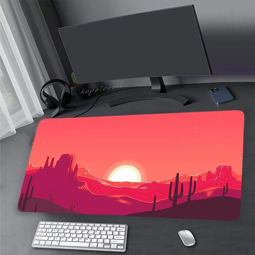 

Mouse Pad Gamer Carpet Pc Mousepad Artistic Landscape HD Print Gaming Keyboard Mat XXL Mousepads Table Mat Desk Mats 900x400mm