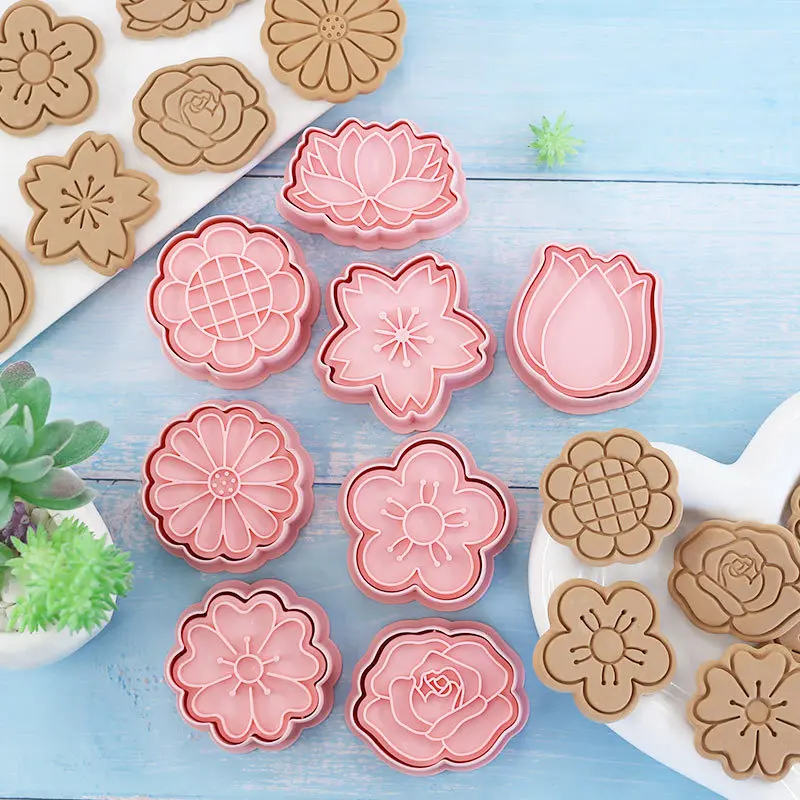 8pcs/set Flower Shape Cookie Cutters 3D Plastic Biscuit Mold Cookie Stamp DIY Fondant Cake Mould Kitchen Baking Pastry Bakeware
8pcs/set Flower Shape Cookie Cutters 3D Plastic Biscuit Mold Cookie Stamp DIY Fondant Cake Mould Kitchen Baking Pastry Bakeware