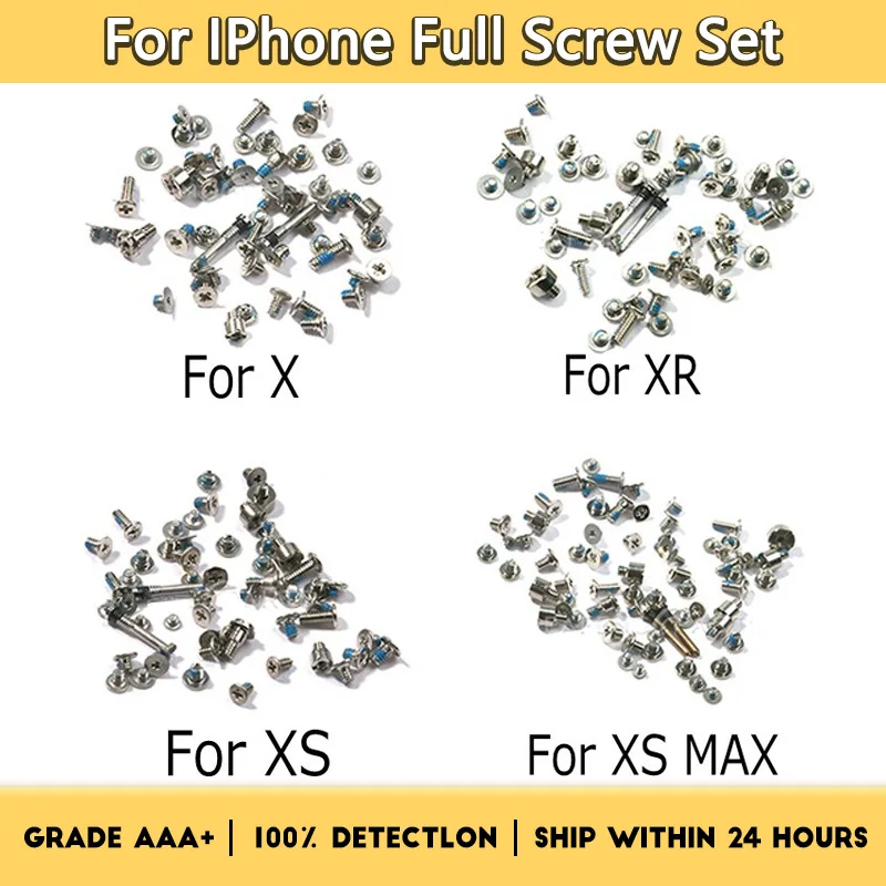 Full Screw Set Replacement for iPhone XS MAX 11 11 Pro Max Repair Bolts Complete Kit Replacement Accessories Part
Full Screw Set Replacement for iPhone XS MAX 11 11 Pro Max Repair Bolts Complete Kit Replacement Accessories Part