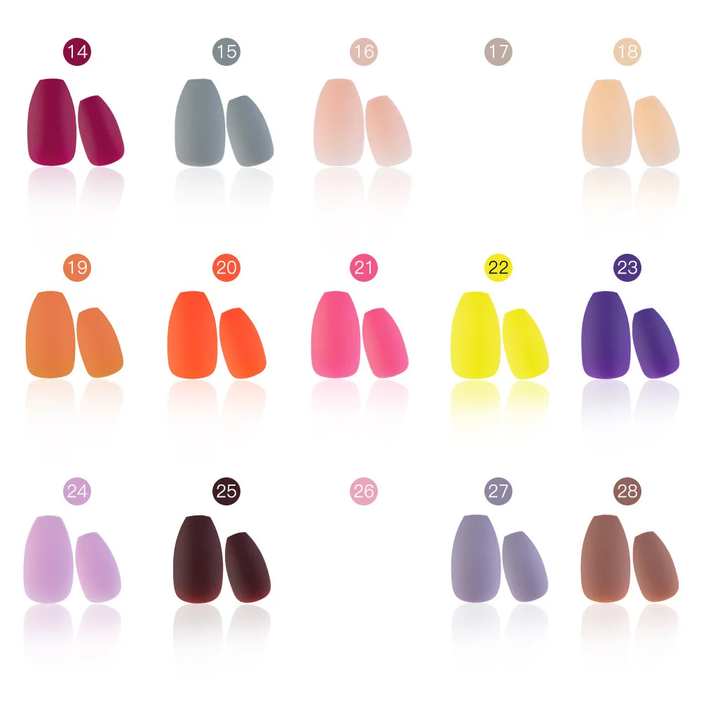Free Shipping 24pcs Solid Color Ballet Frosted Reusable False Nails Gradient Easy Wear Manicure For Ballerina 1 Dollar Item 
Free Shipping 24pcs Solid Color Ballet Frosted Reusable False Nails Gradient Easy Wear Manicure For Ballerina 1 Dollar Item