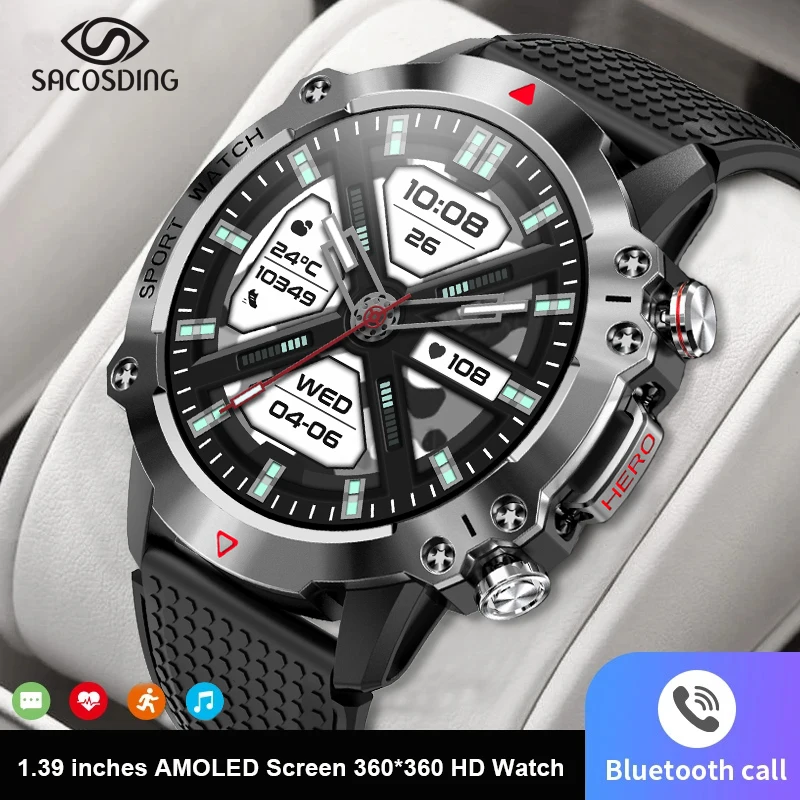 Смарт-часы мужские водонепроницаемые с поддержкой Bluetooth, 360*360 
Смарт-часы мужские водонепроницаемые с поддержкой Bluetooth, 360*360