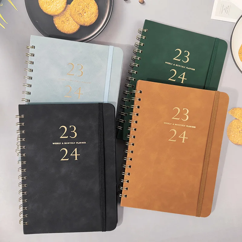 

2023/2024 A5 Agenda Planner Notebook Diary Weekly Planner Goal Habit Schedules Journal Notebooks For School Stationery Office