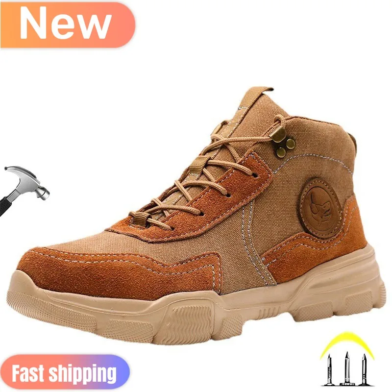 DDP New High Quality Brown Safety Boots Men for Work Breathable Steel Toe Cap Work Shoes For Men Anti Puncture Hombre Botas
DDP New High Quality Brown Safety Boots Men for Work Breathable Steel Toe Cap Work Shoes For Men Anti Puncture Hombre Botas
