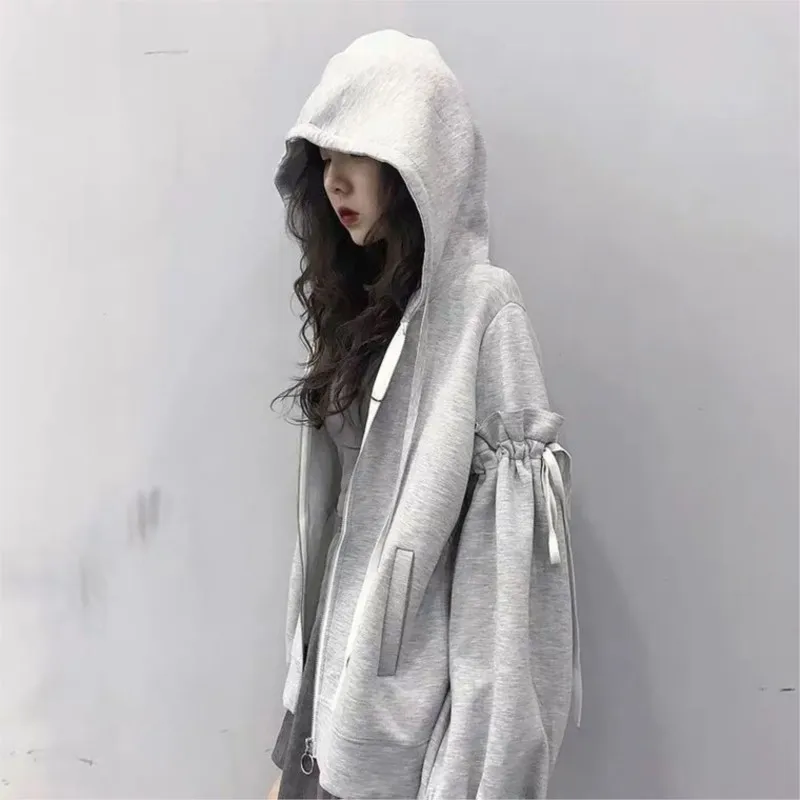 Sweater coat hooded cardigan women's autumn and winter new style plus velvet thick loose all-match zipper street style
Sweater coat hooded cardigan women's autumn and winter new style plus velvet thick loose all-match zipper street style