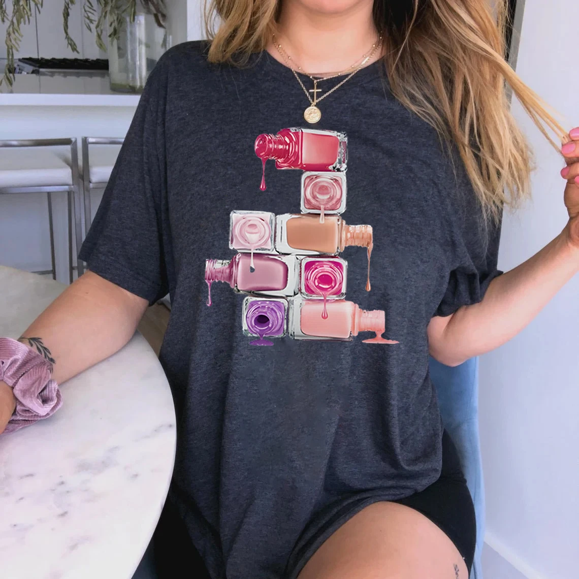 Women Nails Polish Graphic Tee Manicurist Gift T Clothing Sweet Y2k Tops 90s Summer Clothes Fashion Casual T-shirts Ladies
Women Nails Polish Graphic Tee Manicurist Gift T Clothing Sweet Y2k Tops 90s Summer Clothes Fashion Casual T-shirts Ladies