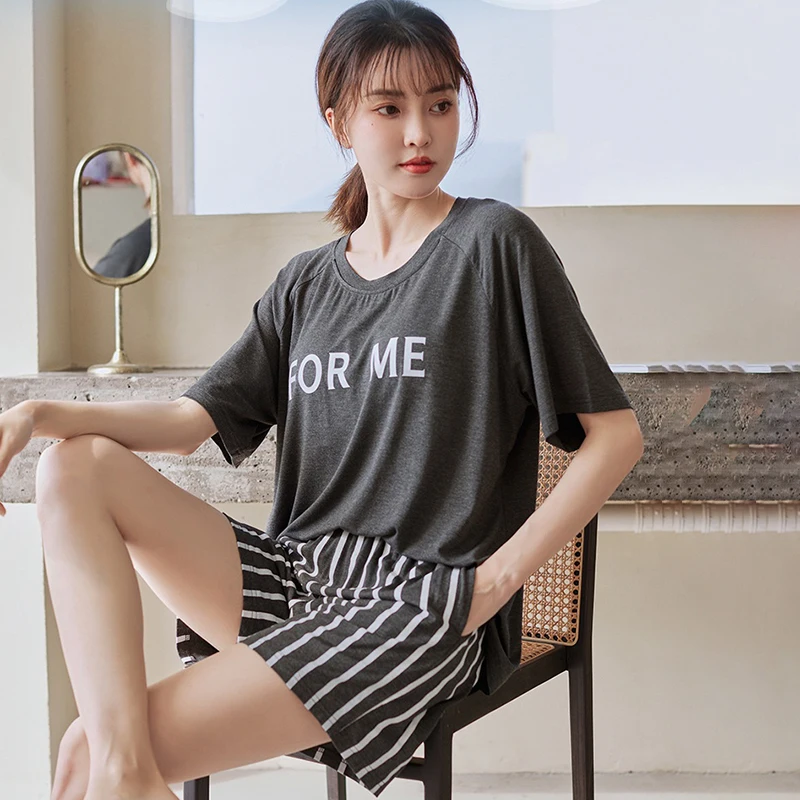 Pyjamas Set Modal Cotton T Shirt Shorts Thin Cooling Summer Women's Homewear Suit Chest Pad Short Sleeve Sleepwear
Pyjamas Set Modal Cotton T Shirt Shorts Thin Cooling Summer Women's Homewear Suit Chest Pad Short Sleeve Sleepwear