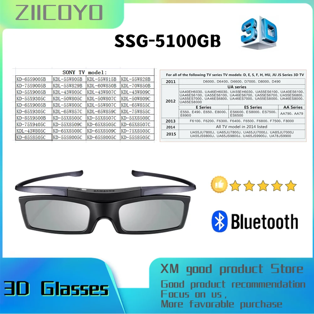 Official Original 3D glasses ssg-5100GB 3D Bluetooth Active Eyewear Glasses ssg5100 for all Samsung Sony epson 3D TV series
Official Original 3D glasses ssg-5100GB 3D Bluetooth Active Eyewear Glasses ssg5100 for all Samsung Sony epson 3D TV series