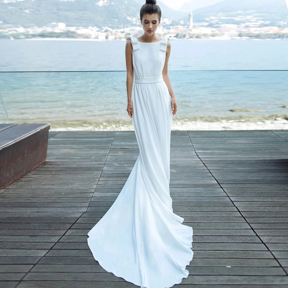 LUOJO Mermaid Wedding Dresses Sleeveless O-neck Classic Beaded Elegant Beach Wedding Gowns Simple Lace Bride Dresses
LUOJO Mermaid Wedding Dresses Sleeveless O-neck Classic Beaded Elegant Beach Wedding Gowns Simple Lace Bride Dresses