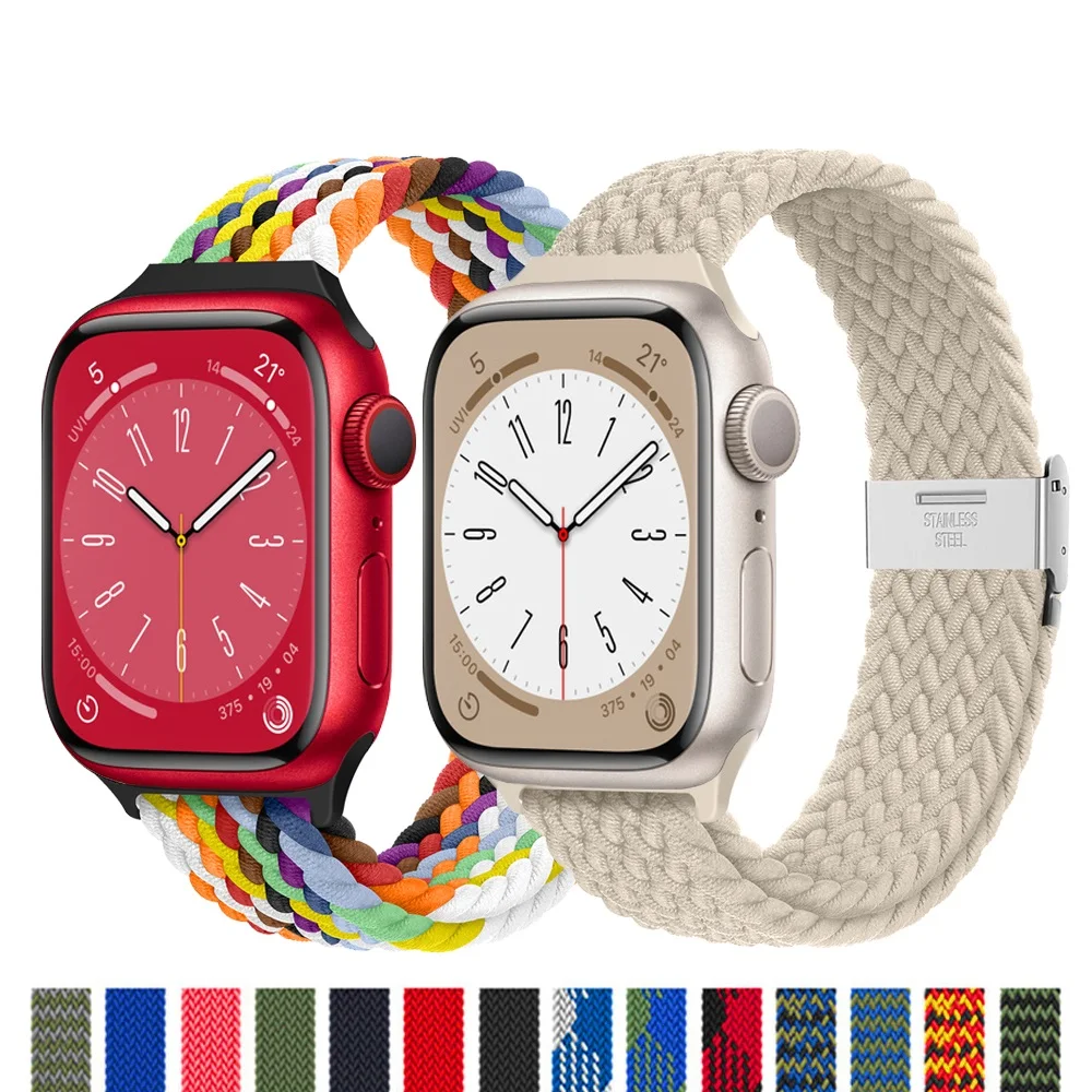 Slim Braided Solo Loop For Apple watch band 41mm 40mm 44mm 45mm 38mm 49mm Elastic bracelet iWatch series 7 ultra 3 6 se 8 strap
Slim Braided Solo Loop For Apple watch band 41mm 40mm 44mm 45mm 38mm 49mm Elastic bracelet iWatch series 7 ultra 3 6 se 8 strap