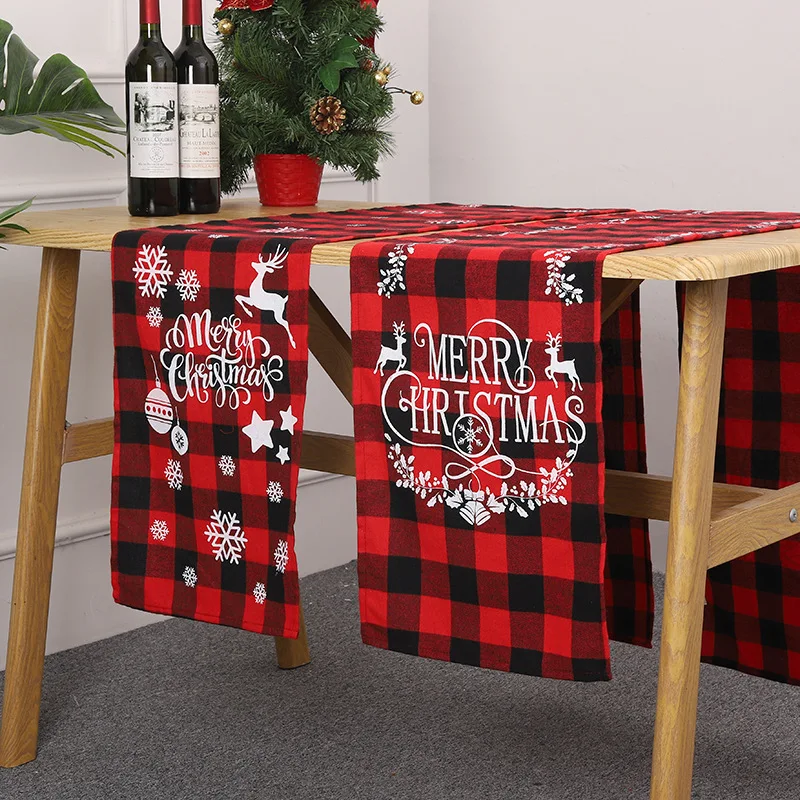 Christmas Black Red Buffalo Plaid Table Runner-Cotton Linen Burlap Xmas Kitchen Rustic Table Scarves,Holiday Winter Party Decor
Christmas Black Red Buffalo Plaid Table Runner-Cotton Linen Burlap Xmas Kitchen Rustic Table Scarves,Holiday Winter Party Decor