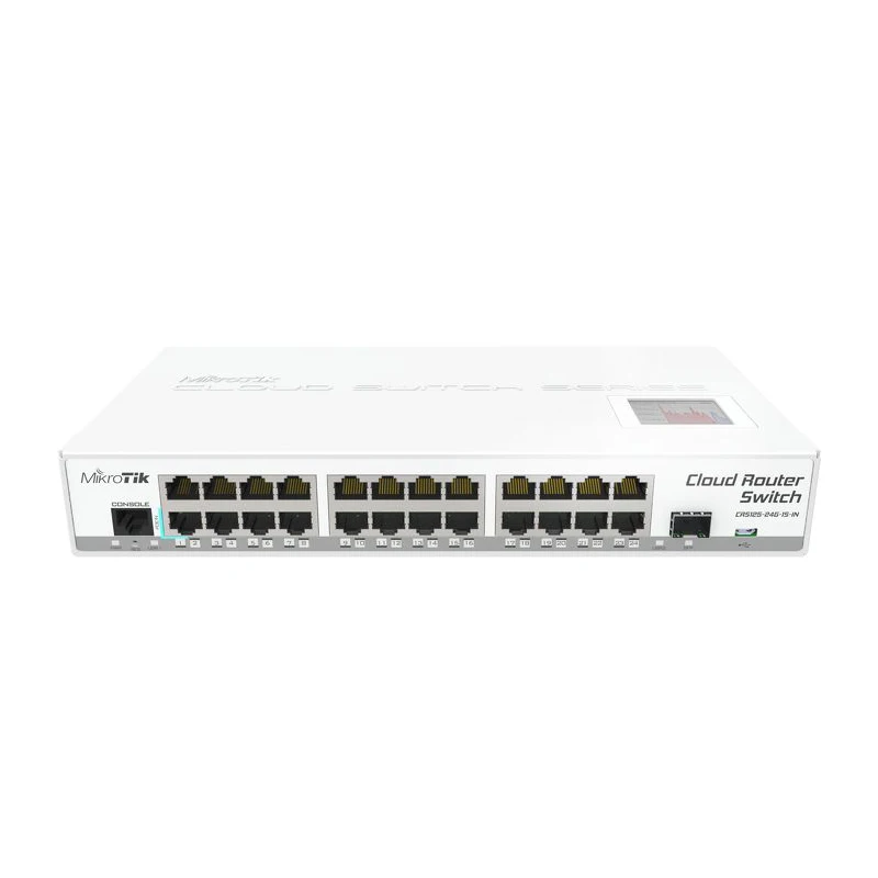MikroTik CRS125-24G-1S-IN, Cloud Router Gigabit Switch, 24x 10/100/1000 Mbit/s Gigabit Ethernet with AutoMDI/X
MikroTik CRS125-24G-1S-IN, Cloud Router Gigabit Switch, 24x 10/100/1000 Mbit/s Gigabit Ethernet with AutoMDI/X