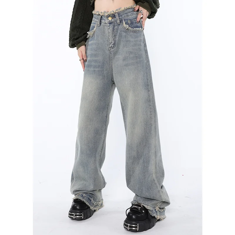 2023Casual slim-fit pants,Vintage Light Blue High Waist Women Jeans, New Fashion Streetwear Wide Leg Jean Female Denim Trouser S
2023Casual slim-fit pants,Vintage Light Blue High Waist Women Jeans, New Fashion Streetwear Wide Leg Jean Female Denim Trouser S