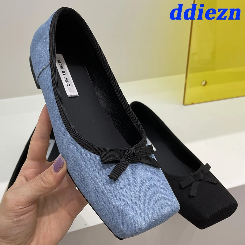Denim Ladies Shoes Outdoor Casual Female Square Toe Fashion Butterfly-Knot Shallow Flats Slides Shoes For Women 2023 Luxury
Denim Ladies Shoes Outdoor Casual Female Square Toe Fashion Butterfly-Knot Shallow Flats Slides Shoes For Women 2023 Luxury