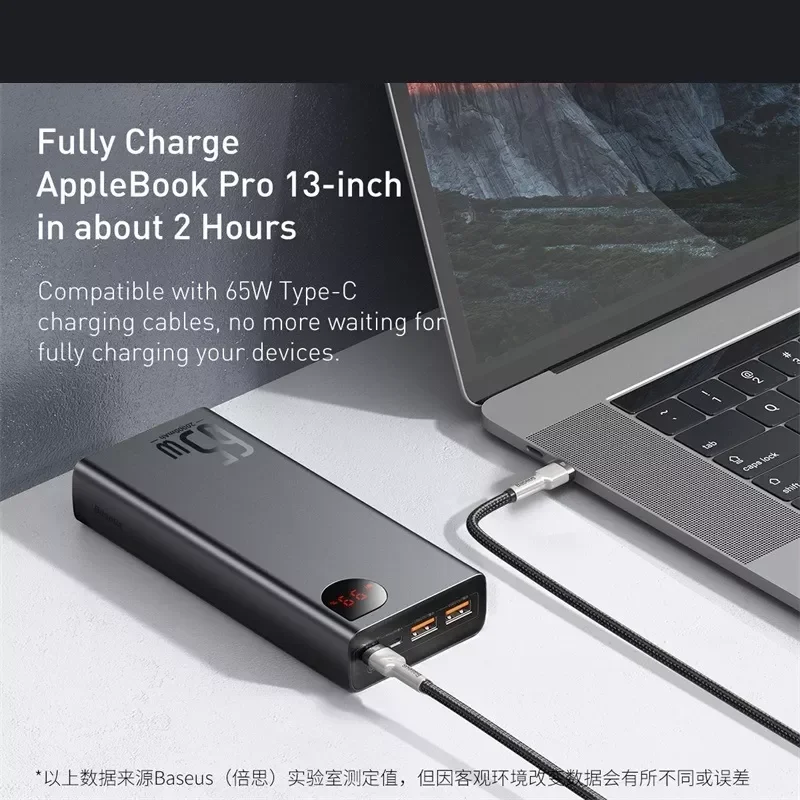 65W Power Bank 20000mAh Portable Charging Powerbank Mobile Phone External Battery PD QC 3.0 Charger 22.5W Poverbank 20000
65W Power Bank 20000mAh Portable Charging Powerbank Mobile Phone External Battery PD QC 3.0 Charger 22.5W Poverbank 20000
