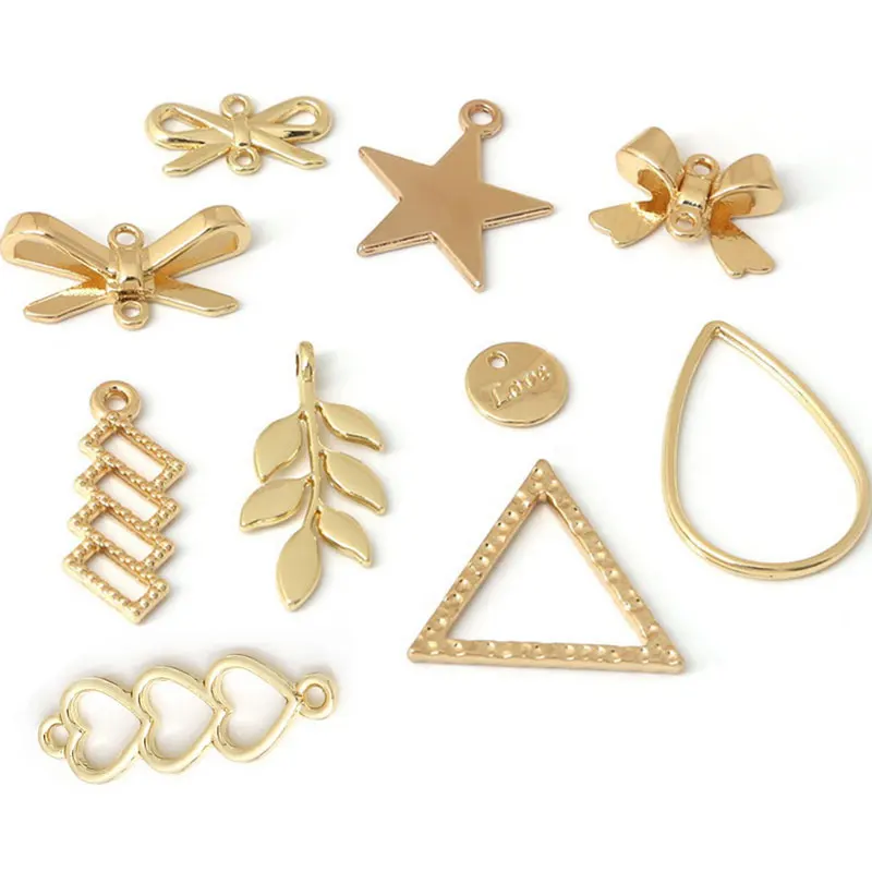 10pcs Alloy Charms Heart/ Leaves/ Bow Tie Golden Small Pendant for DIY Fashion Drop Earrings Necklace Jewelry Making Accessories
10pcs Alloy Charms Heart/ Leaves/ Bow Tie Golden Small Pendant for DIY Fashion Drop Earrings Necklace Jewelry Making Accessories