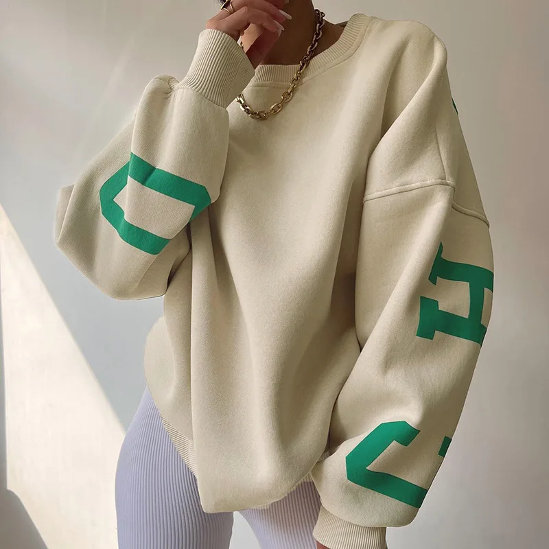 Thick Sweater 2022 Winter New Fashion Warm Top Women's Street Trend Letter Printing Loose All-match Casual Pullover
Thick Sweater 2022 Winter New Fashion Warm Top Women's Street Trend Letter Printing Loose All-match Casual Pullover