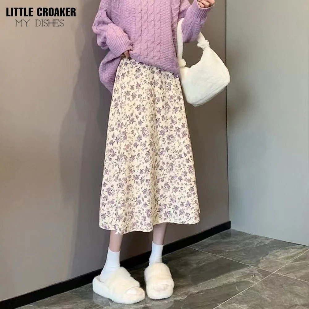 Fashion Floral Print Elegant Midi Skirts for Women 2022 Summer Korean Fashion A Line Elastic Band White Skirt Alt Clothes
Fashion Floral Print Elegant Midi Skirts for Women 2022 Summer Korean Fashion A Line Elastic Band White Skirt Alt Clothes