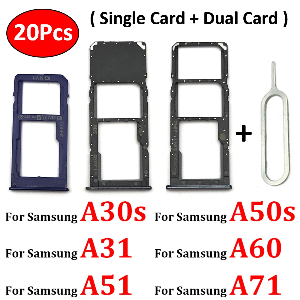 20Pcs,Original For Samsung Galaxy A30S A50S A31 A51 A71 A60 SIM Card Holder Tray chip slot drawer Holder Adapter Socket
20Pcs,Original For Samsung Galaxy A30S A50S A31 A51 A71 A60 SIM Card Holder Tray chip slot drawer Holder Adapter Socket